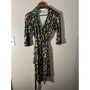 Diane von Furstenberg vintage Leopard Print Wrap Dress